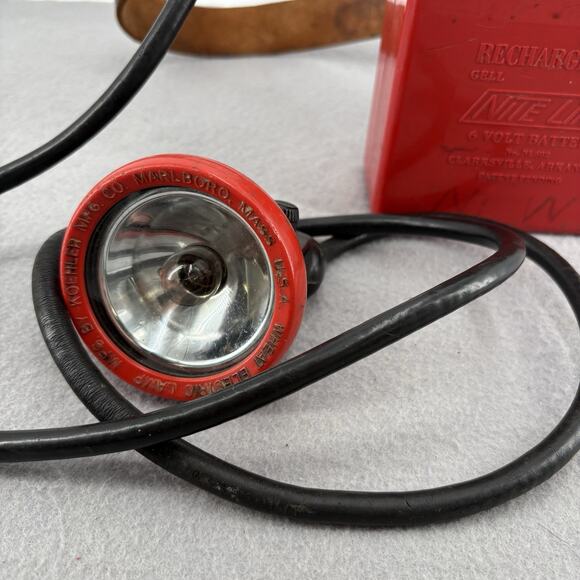 VINTAGE Nite Lite NL682 Head Lamp Battery Mining Coon Hunting Head Lamp - Picture 2 of 10
